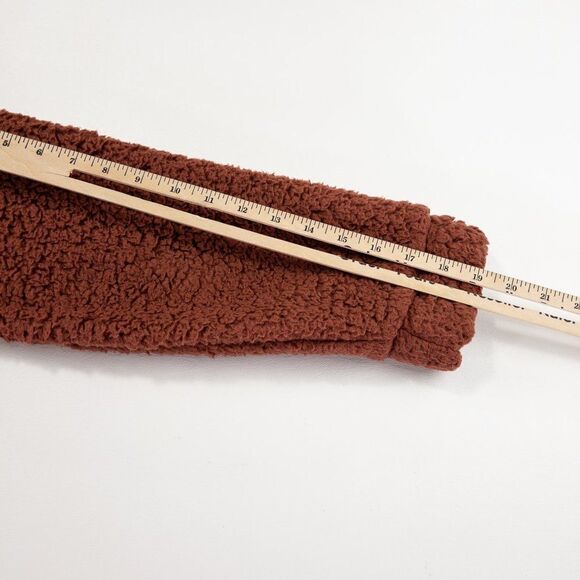 Pink Rose Fleece Sweater Womens Large Pink 5 Button Pullover Long Sleeve Jacket - Picture 9 of 9